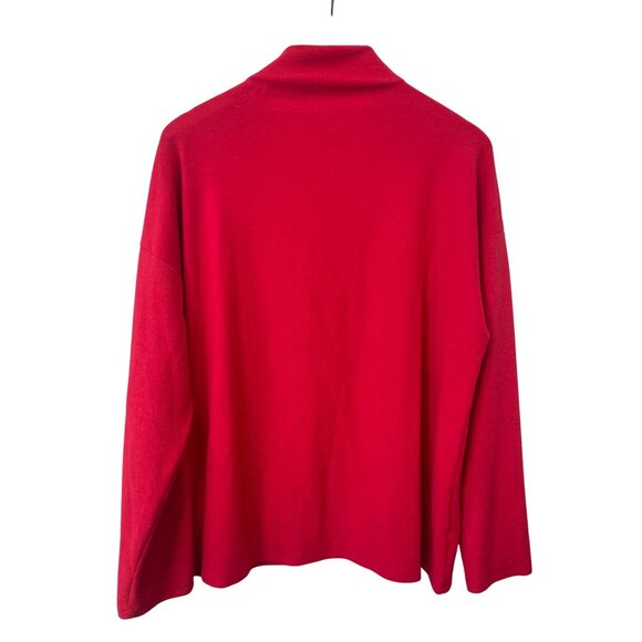 A New Day Sweater Size XL Turtleneck Long Sleeve Pullover Relaxed Fit Red Comfy - Picture 2 of 6
